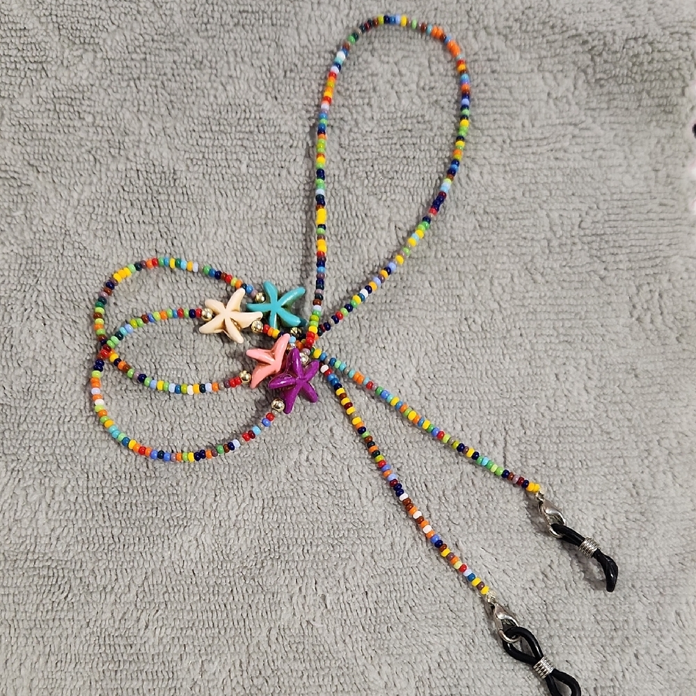 Multicolor Starfish Sead Bead Kids Glasses Chain